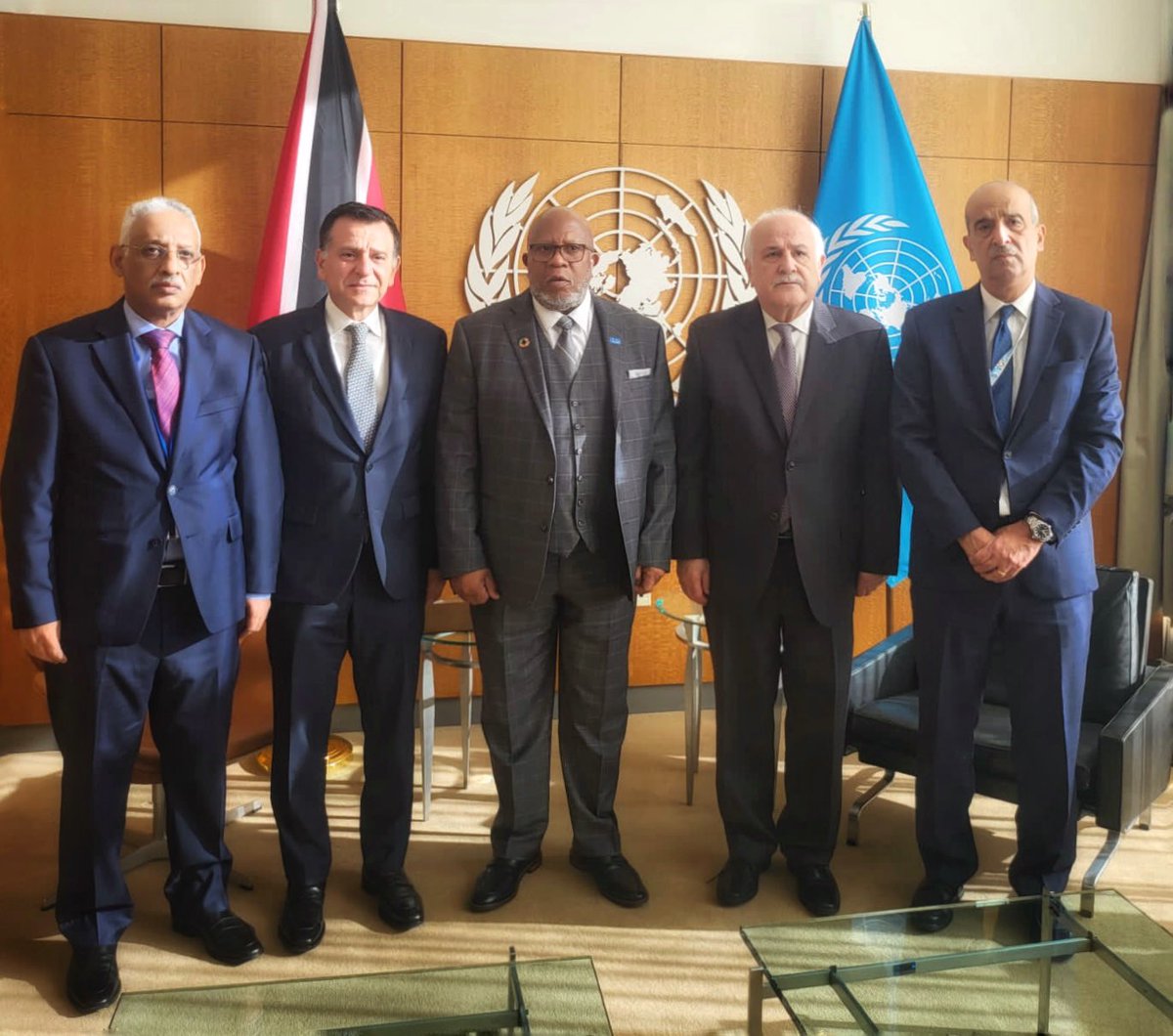 I met with the Ambassadors of Jordan 🇯🇴 (Chair of the Arab Group), Mauritania 🇲🇷 (Chair of the OIC), Egypt 🇪🇬, and State of Palestine 🇵🇸 to discuss the seriousness of the crisis in the Middle East.

When the Security Council is unable to act, the General Assembly must step up.