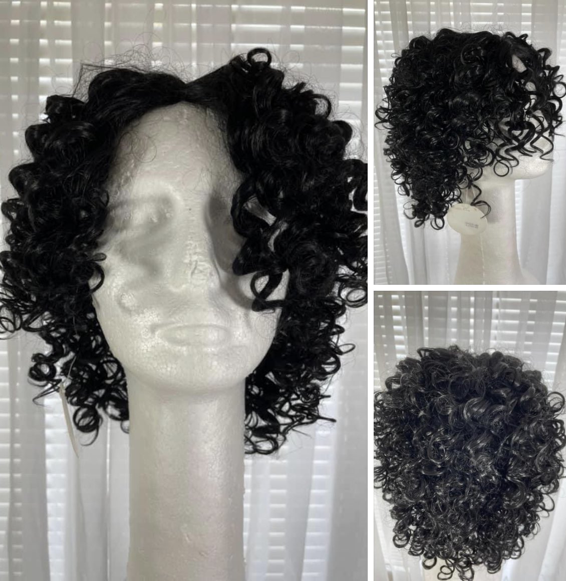 Women’s Wig 11” Black Natural Wavy Spiral Curls Center Part Short Heat Safe NWT
Buy link:  rb.gy/x0lxe
#wigsforsale #wavycurly #curlybob #naturalwig #syntheticwigs #wigsforblackwomen #wigsforhairloss