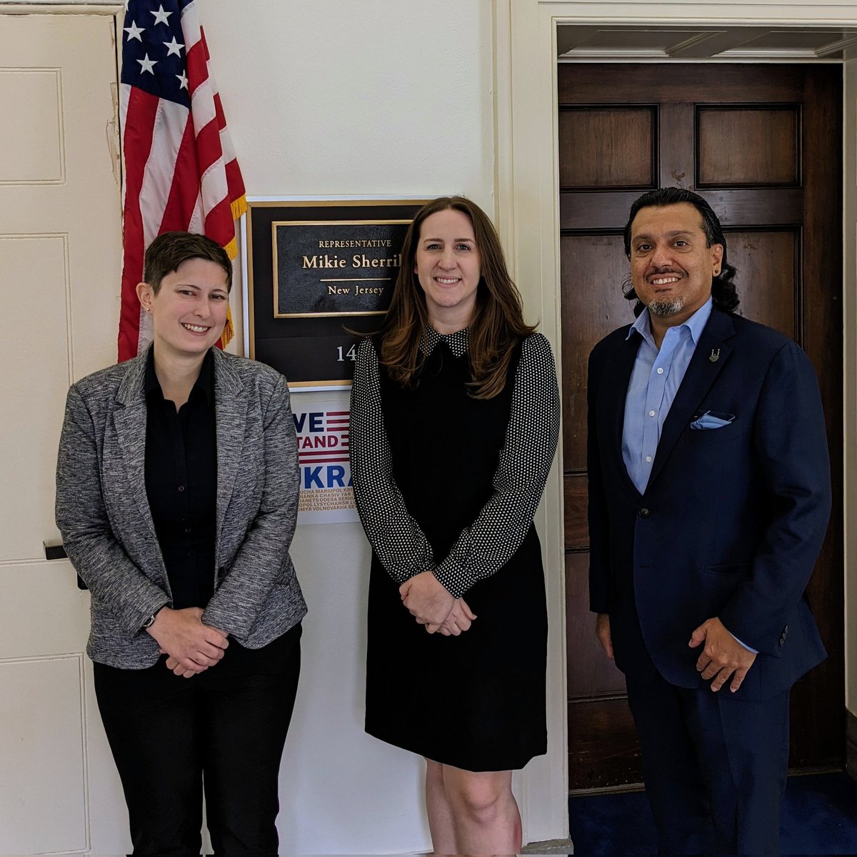 IRUSAdvocacy's tweet photo. #IRUSA Sr Advisor for #Advocacy JSW held a lobby meeting at the #CapitolHill Office of @RepSherrill (NJ-11) with Julie Jochem &amp; Megan Coley. They discussed IR's legislative priority to protect &amp; expand #SNAP benefits in a #FarmBill Reauthorization! #NewJersey #EndHungerNow https://t.co/DchKlSC4K2