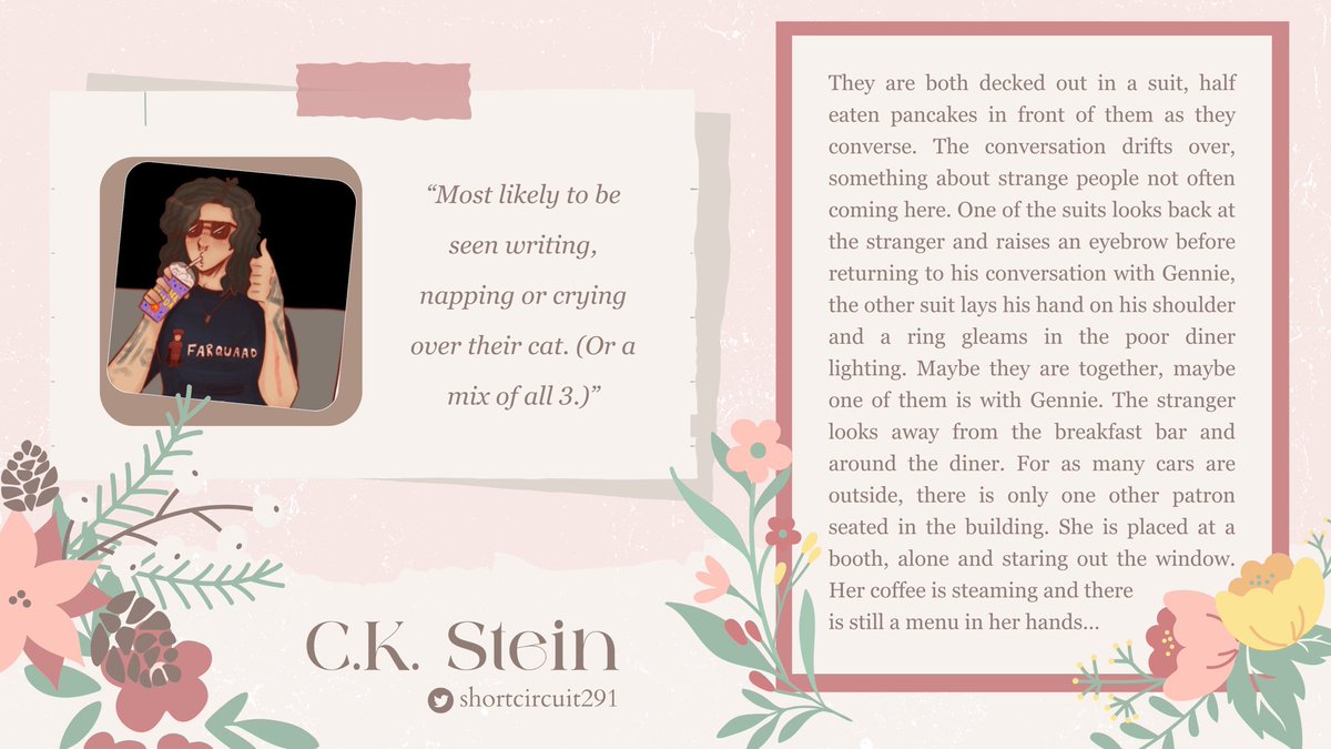 ೋ══CONTRIBUTOR SPOTLIGHT 

Everyone please welcome our lovely writer, <a href="/shortcircuit291/">Goose 🐈 🍉</a> ! Please look forward to seeing their exquisite pieces for the zine! 🌷