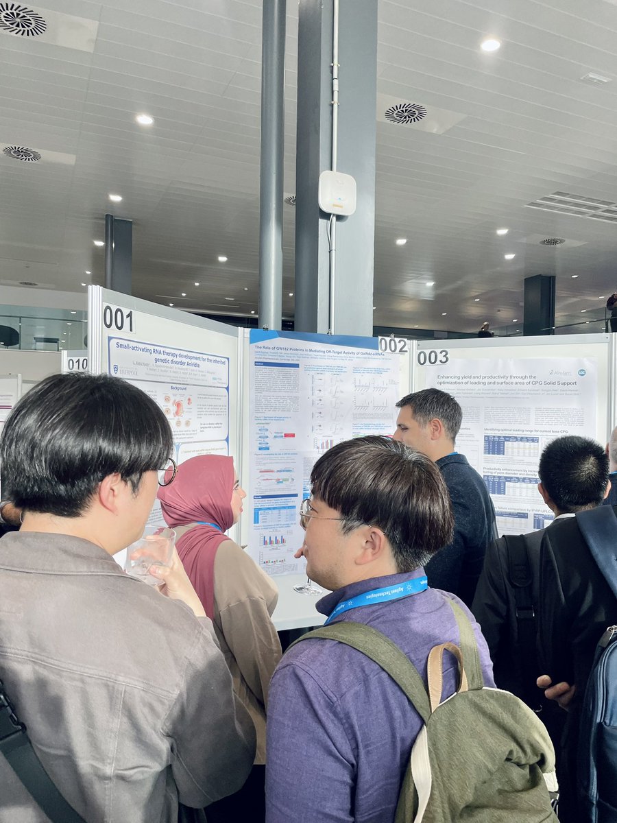 Having a great time meeting new people, making new friends and learning about new great science 🧪 at Oligonucleotide Therapeutics Society conference 

#OTS2023