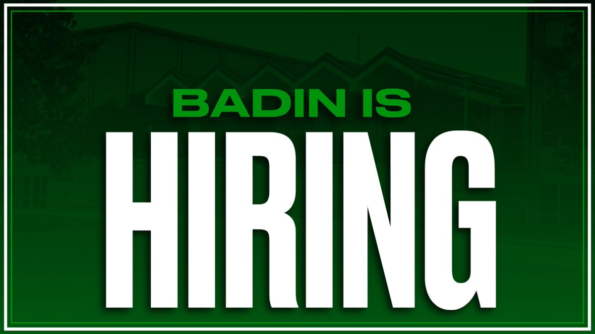 Badin High School (@badinhs) on Twitter photo Badin is seeking a full time Custodian to work second shift (1-9 PM). Send resume to jchorley@BadinHS.org and/or complete the online Badin Application badinhs.org/pdfs/23applicaโฆ
Position requires fingerprinting, background check and SafeParish child protection training. Badin is seeking a full time Custodian to work second shift (1-9 PM). Send resume to jchorley@BadinHS.org and/or complete the online Badin Application badinhs.org/pdfs/23applicaโฆ
Position requires fingerprinting, background check and SafeParish child protection training.