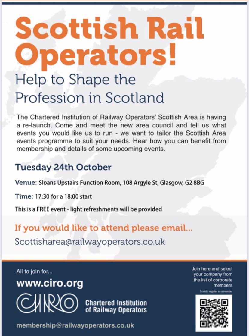 To all rail staff who want to further their knowledge of railway operations then join the CIRO.
It’s free as most TOCS, FOCS &amp; NR will pay your subscription rates. 
You will get to meet dedicated people like myself who will offer support with your career.

ciro.org/membership/