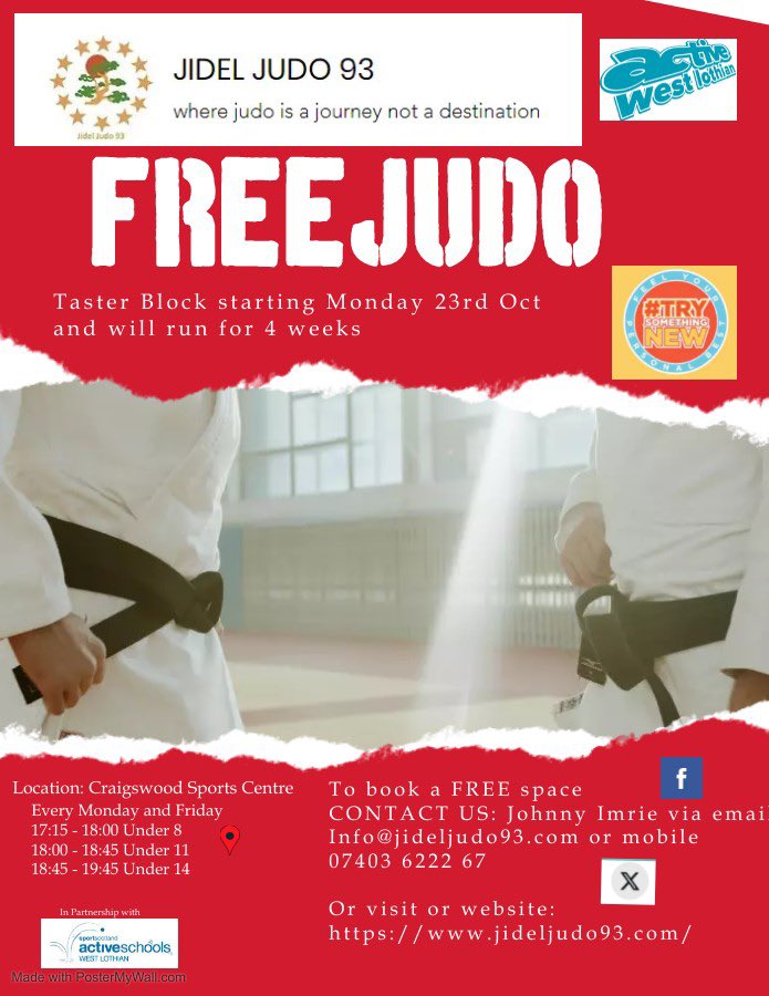 Week 1️⃣ of our Judo Lunchtime club 🥋

A massive thank you to Johnny from <a href="/Jideljudo93/">Jidel Judo 93</a> for delivering the first of four sessions <a href="/wlriverside_ps/">Riverside Primary</a>. The club are also offering free Judo on Mondays and Fridays at Craigswood 👏🏻

#partnership #craigshillcommunity