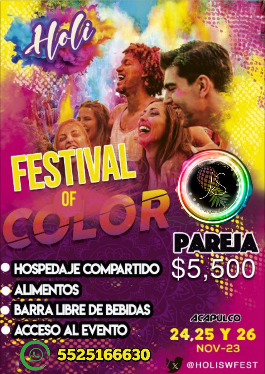 Youthswcdmx's tweet photo. Ya solo quedan 20 accesos más  para el "Holi Fest", la mejor fiesta de música electronica🎧 24,25 y 26 de Nov. #ElectronicaSw #JSW #JovenesSw

☀️ Acapulco,Gro. ⛱️

Hotel con 3 Albercas, Alimentos y Barra libre 
Reserva ya! Inf x MD

Patrocinadores 
@DivertidaNancy
@sxoponlesabor https://t.co/LWOs0BP7Eo