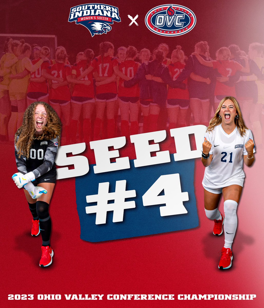 𝙏𝙊𝙐𝙍𝙉𝙀𝙔 𝙏𝙄𝙈𝙀⚽️🦅

@usiwomenssoccer is the No. 4 seed in the 2023 <a href="/OVCSports/">Ohio Valley Conference</a> Championship. As a first-weekend host, USI will play Sunday at 1 p.m. from Strassweg Field, awaiting the winner of UT Martin and Little Rock on Friday.

#GoUSIEagles #OVCit