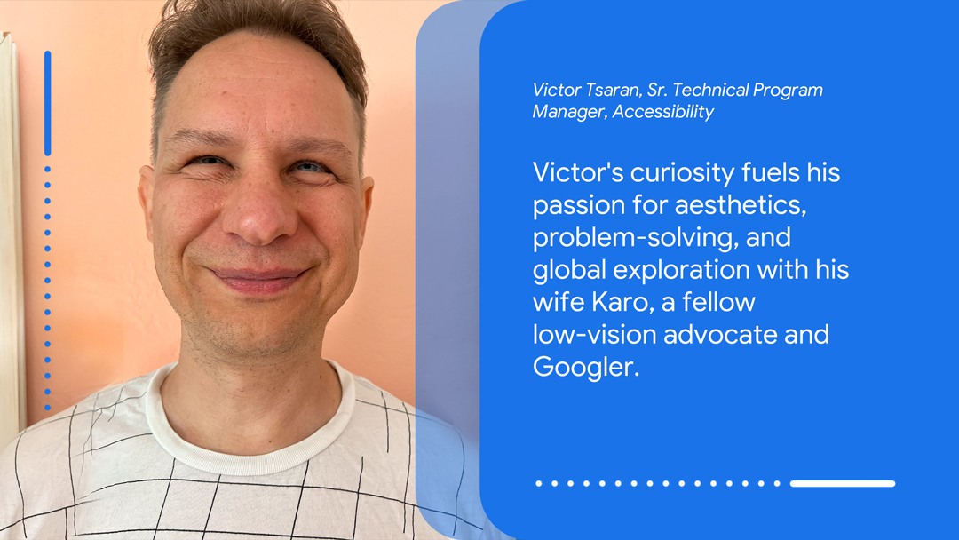 googleaccess's tweet photo. Meet Victor Tsaran, Accessibility Lead for the Google Design Platform is working to make apps and websites more user-friendly and accessible. #NDEAM story 5 of 7. #Google #a11y https://t.co/UQKAyJ1pjR