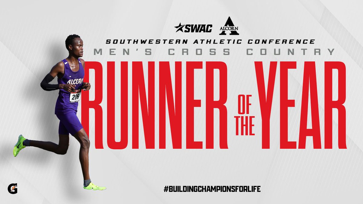 Congratulations to Kelvin Kipkemboi of @bravessports for claiming the 2023 SWAC Men’s Cross Country Runner of the Year award. Kipkemboi completed the 8K course with a time of 26:16.

#SWACXC | #BuildingChampionsForLife