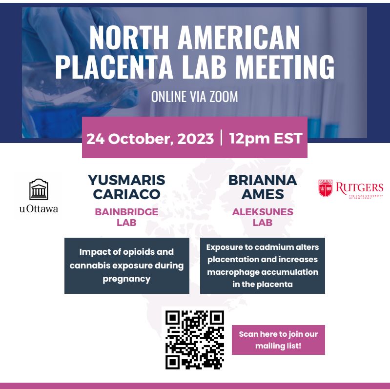 Tomorrow @ 9am - this month's North American Placenta Lab Meeting! (poster credit @schmidt_am)