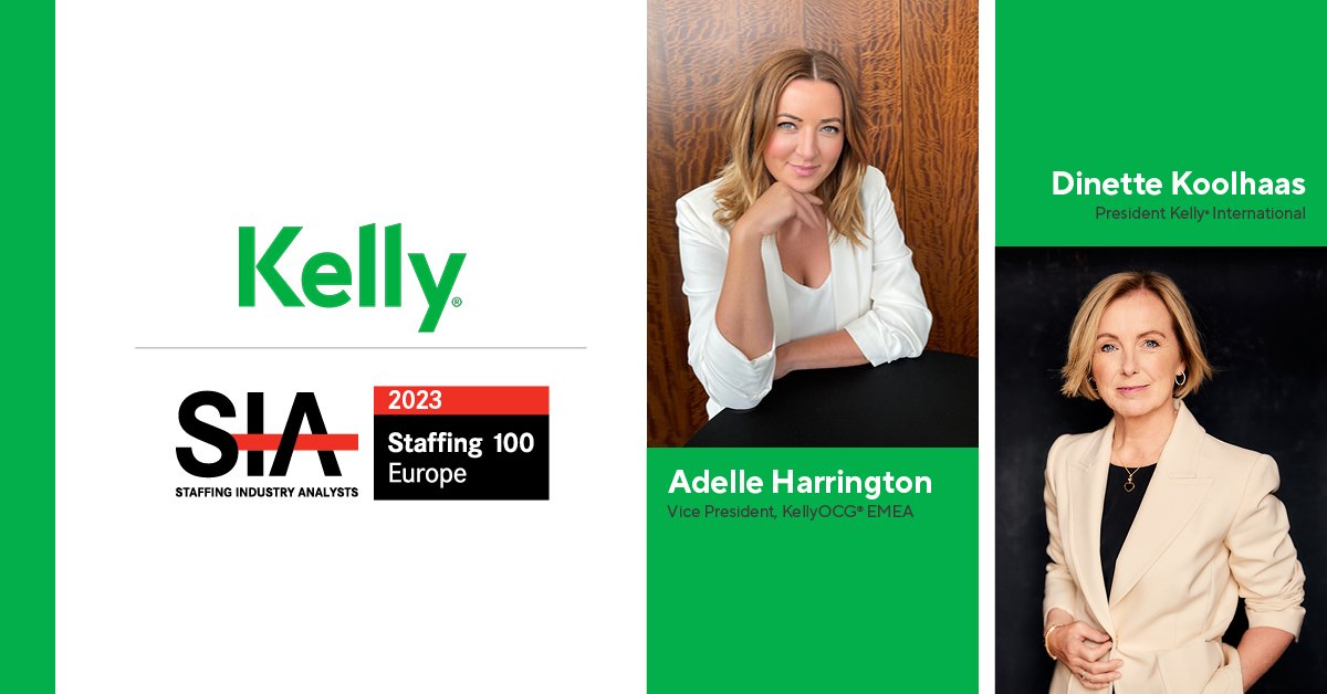 Congrats to my <a href="/KellyServices/">Kelly Services</a> colleagues Dinette Koolhaas and Adelle Harrington who have been named to <a href="/SIAnalysts/">SIA Global</a>' 2023 Staffing 100 Europe! They truly are workforce solutions trend-spotters and trailblazers.

si100europe.staffingindustry.com