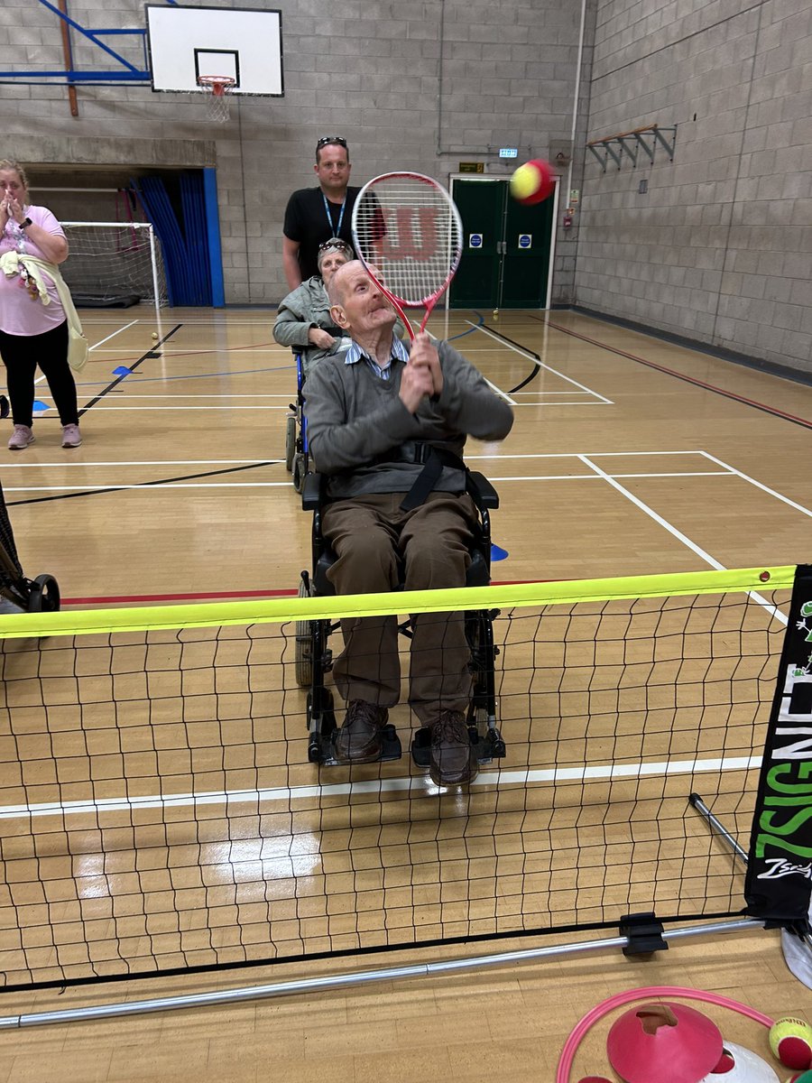 ValFrench56's tweet photo. Today had  the most fabulous Inclusive  Sports session usually @Panathlon activities but   @PockTennis club coaches Sean &amp; Annie delivered tennis after 2 rained off sessions . 19 learning &amp; physical  disabled adults took part supported by @pockritc volunteers @YorkshireTennis https://t.co/OcMK4L7Ry3