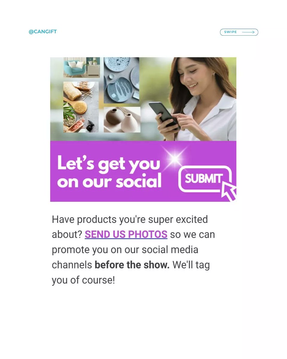 ❗ATTENTION MEMBERS❗ We have 4 ways to help you connect with your audience!! E-vites To Your Customers New Product Showcase Get You On Our Socials Show Banner Learn more at Cangift.org #CanGift #TOGiftMkt #ABGiftMkt