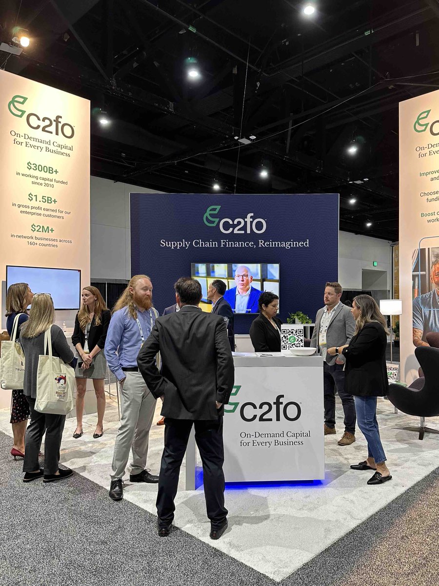 Good morning #AFP2023! Stop by #Booth1346 to meet #TeamC2FO (and grab your socks!) and find out how your suppliers can get paid early through our award-winning #EarlyPayment solution. #treasury #TreasurySolutions #WorkingCapital #CashFlow