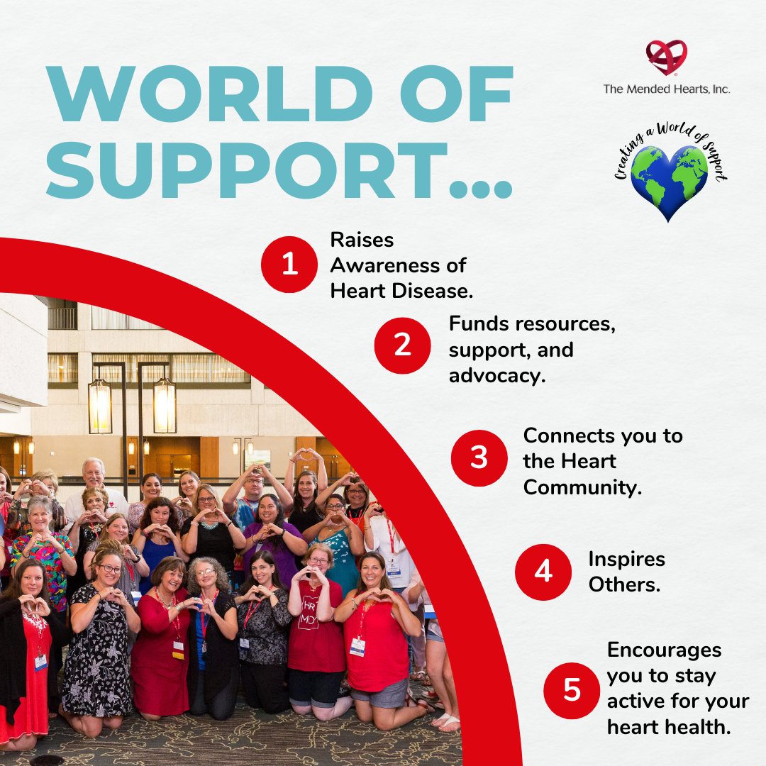 Why World of Support? World of Support is an integral part of keeping The Mended Hearts, Inc. thriving and able to support you and the #CardiovascularCommunity! Help us reach our $60,000 goal here⬇️ 🔗mightycause.com/event/Worldofs…