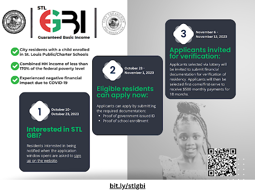 Metro St. Louis Equal Housing Opportunity Council (@ehocstl) on Twitter photo Take Action Now! Click bit.ly/stlgbi to learn the documents needed to apply for the St. Louis Guaranteed Basic Income program’s $500 payments for qualified city families from <a href="/STLCityGov/">City of St. Louis</a> and <a href="/STLTreasurer/">Office of Treasurer Adam L. Layne</a>. Registration is open! Apply today: bit.ly/stlgbi Take Action Now! Click bit.ly/stlgbi to learn the documents needed to apply for the St. Louis Guaranteed Basic Income program’s $500 payments for qualified city families from <a href="/STLCityGov/">City of St. Louis</a> and <a href="/STLTreasurer/">Office of Treasurer Adam L. Layne</a>. Registration is open! Apply today: bit.ly/stlgbi