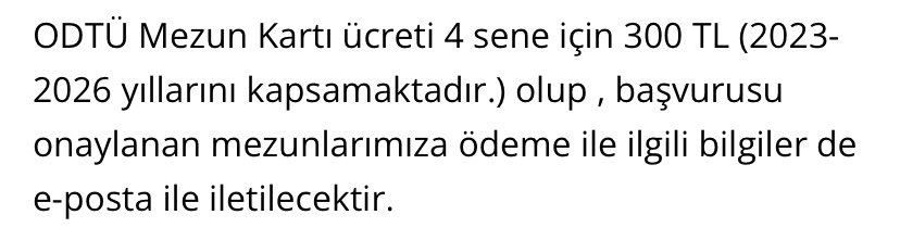 odtü mezunuyum, mezun kartı alacak param yok :’)