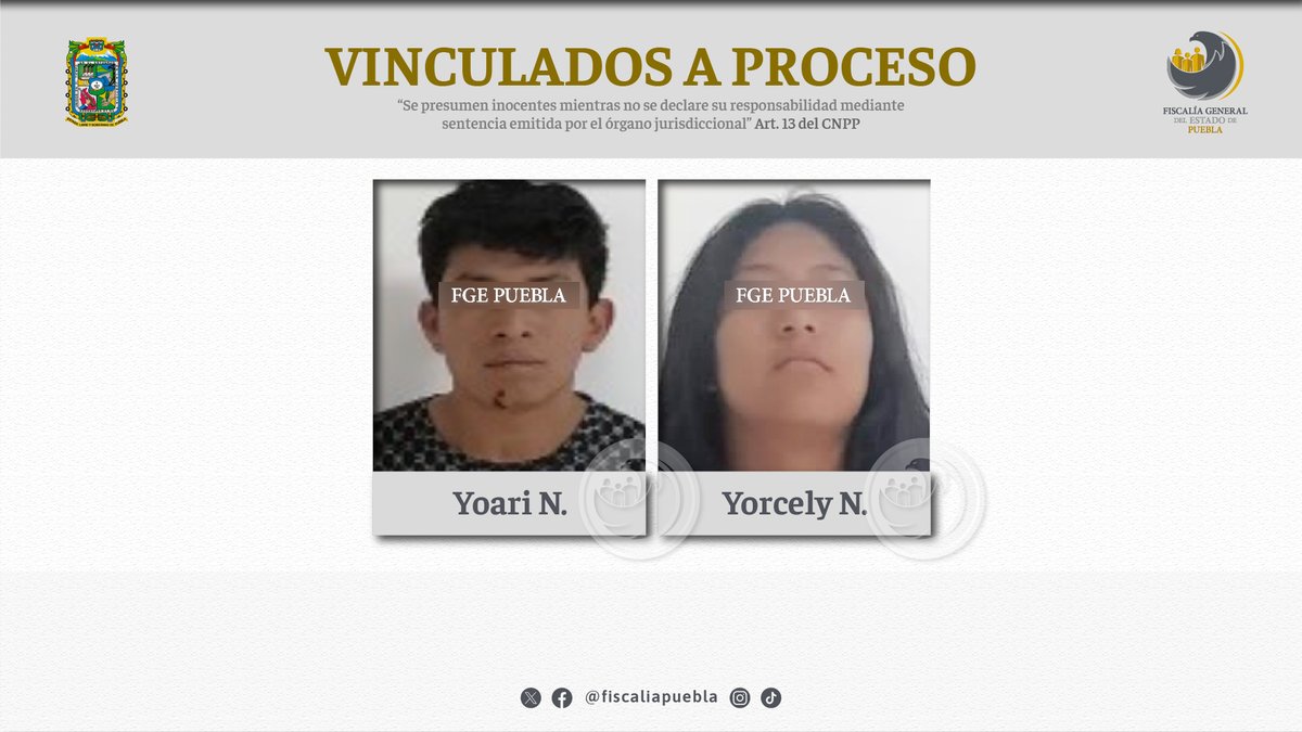 FiscaliaPuebla's tweet photo. Yoari N. y Yorcely N. presuntamente despojaron de $305,000 pesos a dos ciudadanos que fueron citados a través de Facebook para la compra-venta de 2 vehículos en Moyotzingo. La @FiscaliaPuebla obtuvo su vinculación a proceso con prisión preventiva.

📋https://t.co/vSHlDxO2Ys https://t.co/hj0GewPuIH