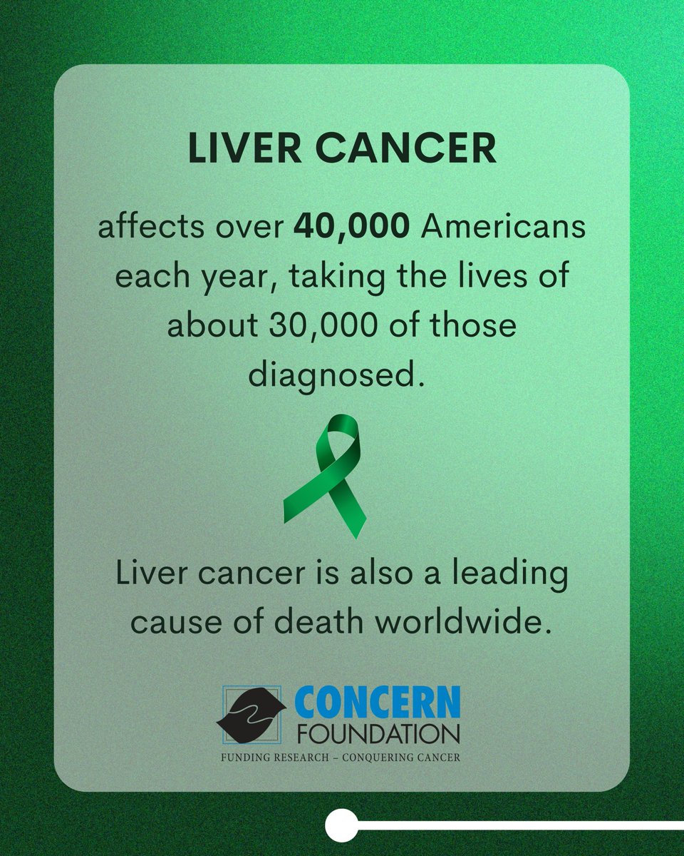 ConcernFdn's tweet image. October is #LiverCancerAwarenessMonth. Scroll through to learn more about this deadly disease and what is being done to prevent it.
#ConcernFoundation #CancerResearch #ConquerCancer #LiverCancer #nonprofit