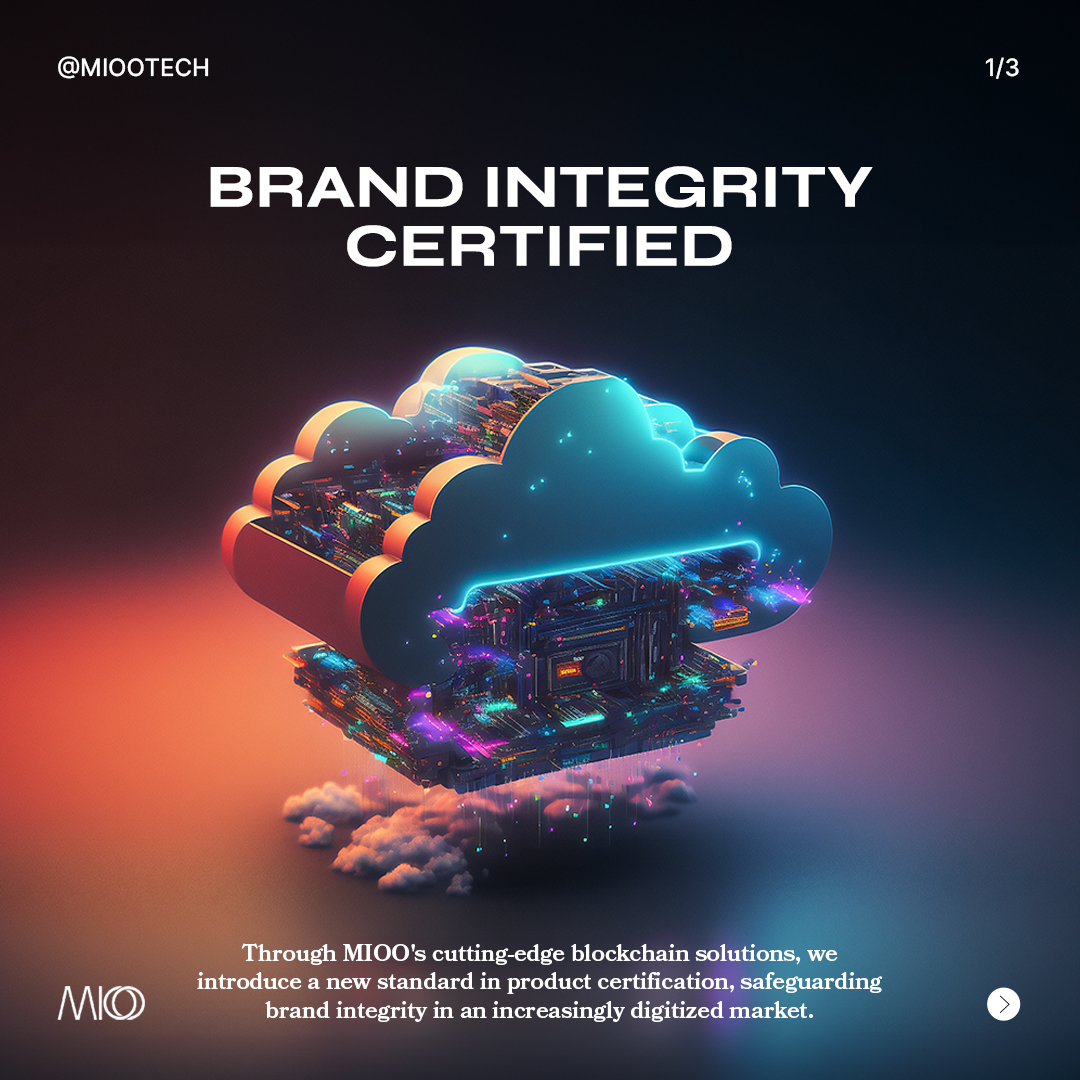 MiooTech's tweet photo. Secure brand integrity with ease. MIOOโs blockchain-based technology paired with its unique product authentication processes delivers a distinct competitive edge in the digital market.
#miootech #mioo #fashiontech #blockchain #web3fashion #virtualfashion #digitalproducts https://t.co/t8QRW2jrQF
