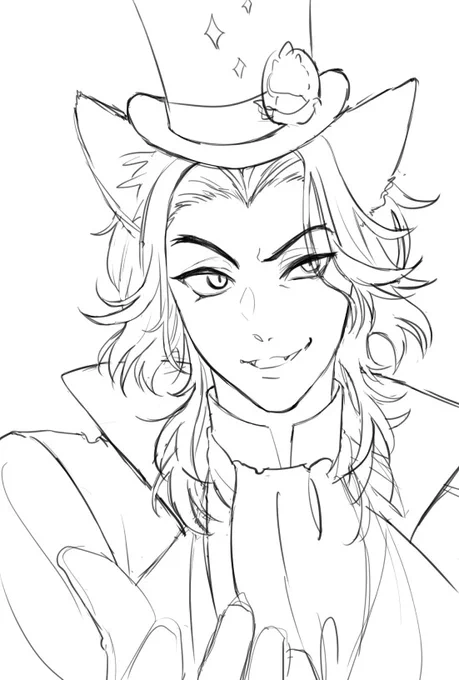 前髪のセットの仕方ちがうなと思って描き直したんだけどだいぶ印象変わるな
🦁と分かれる部分かもしれん 