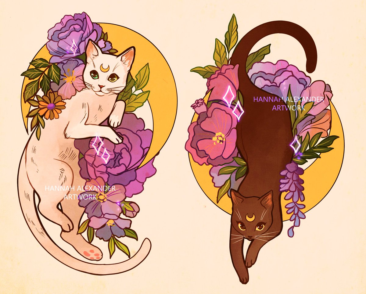 HannahArtwork's tweet photo. 🌙 Artemis and Luna 🌙 https://t.co/9APcx8Uf5z