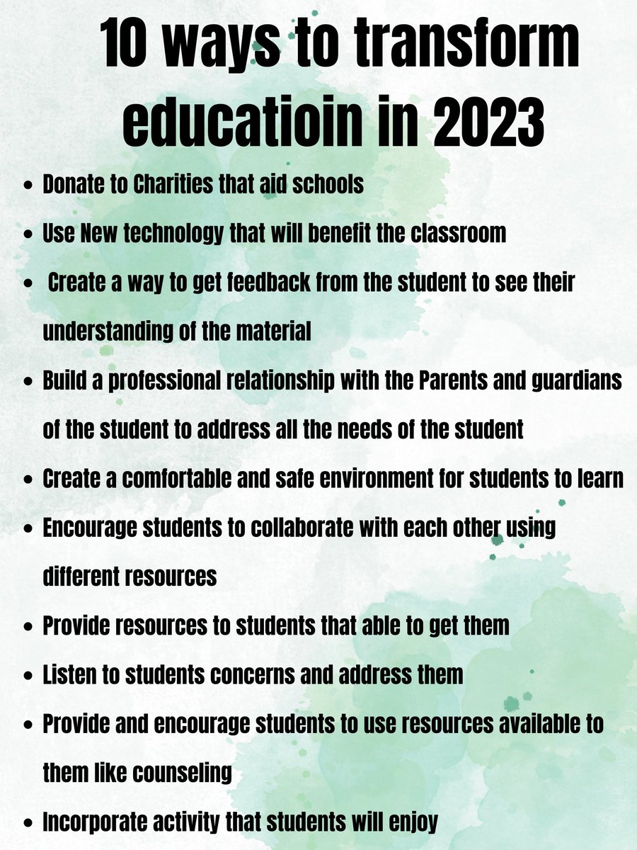 GerardoSuazo_14's tweet image. 10 Ways to Transform Education in 2023! #WebT23 #GlobalGoals