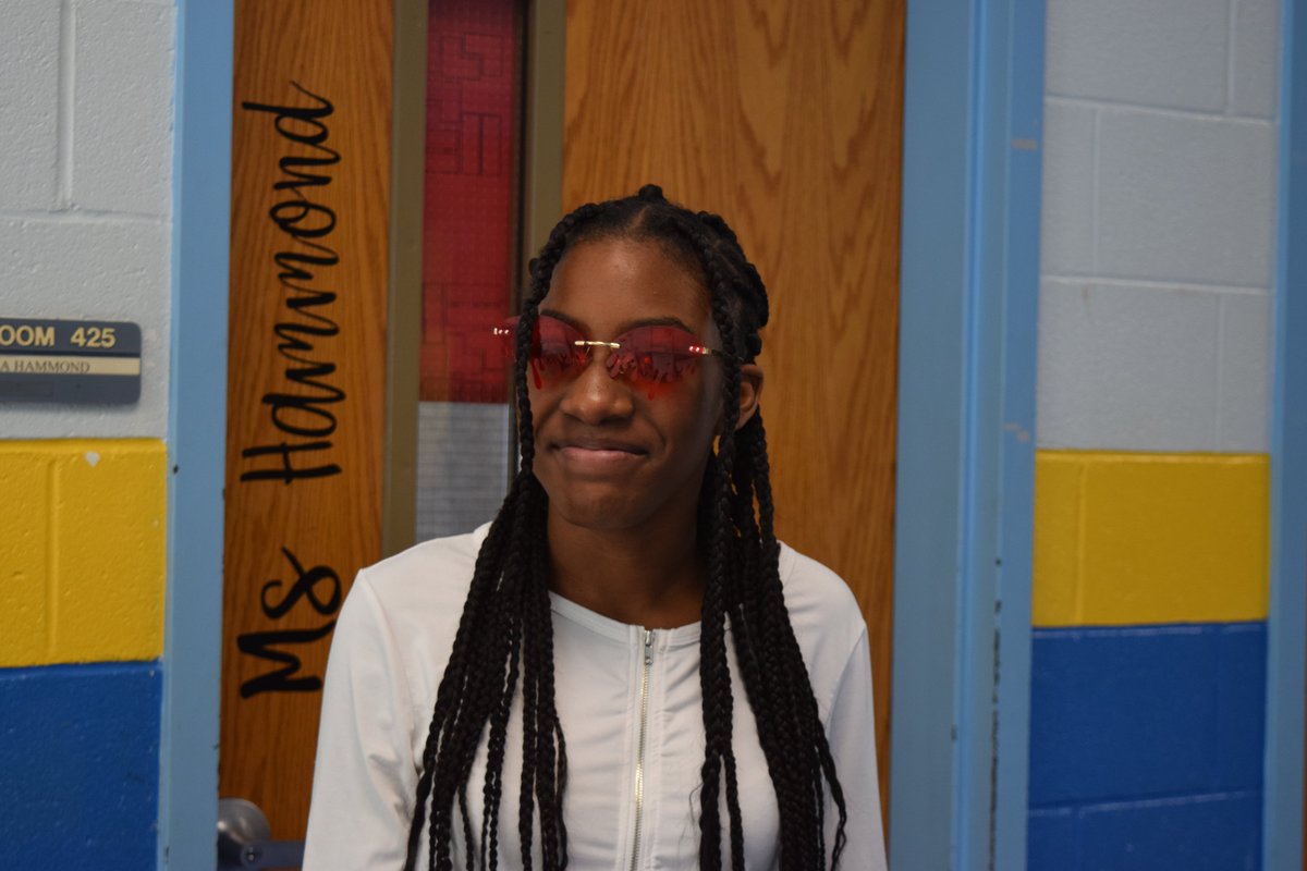 Teachers and scholars at ALCMS show they are too bright for drugs by wearing red, neon colors, or sunglasses.