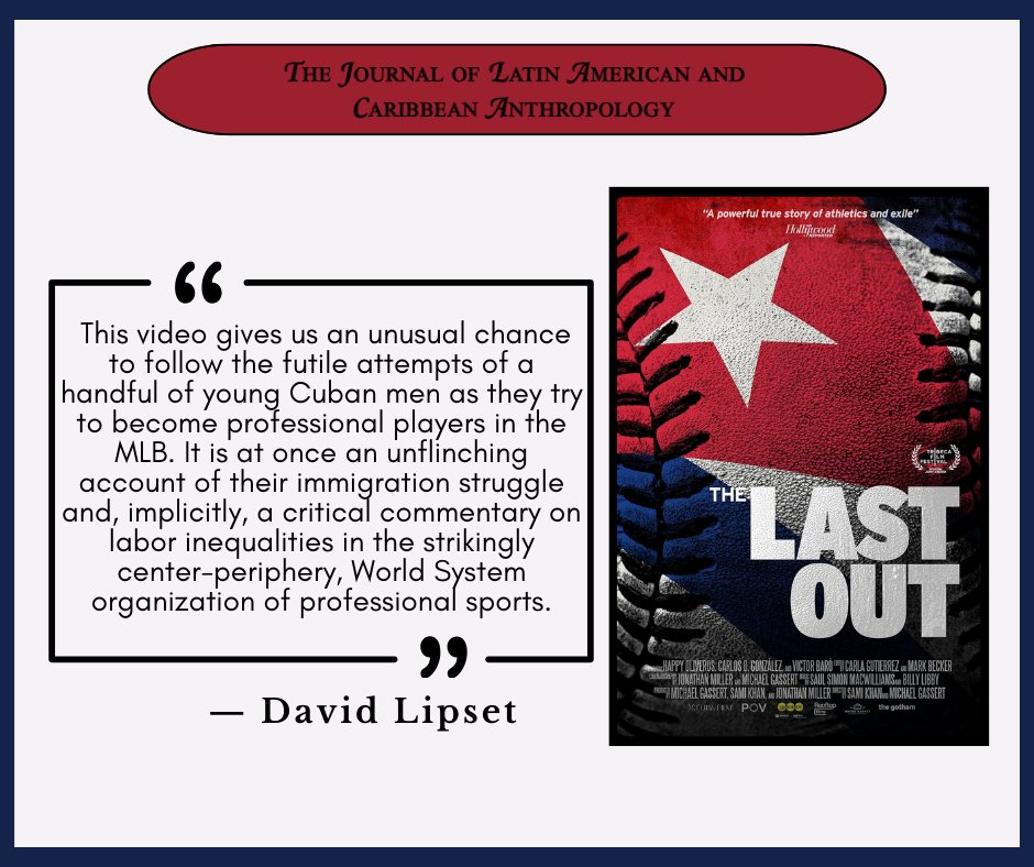 📽️ NEW MEDIA REVIEW 📽️ David Lipset reviews 'The Last Out' by @samikhanfilm & Michael Gassert. Read here ⬇️ doi.org/10.1111/jlca.1…