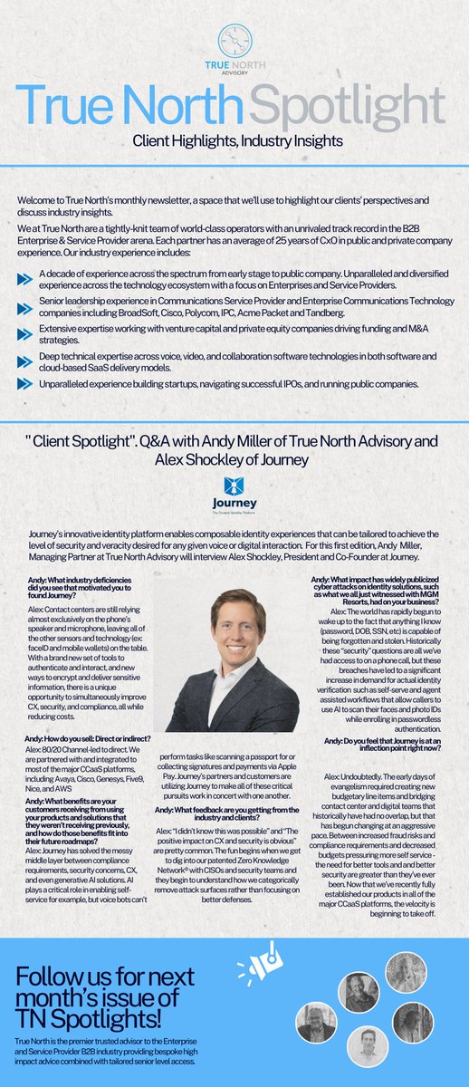 tn_advisory's tweet photo. Check out our @tn_advisory spotlight where we will be posting client and industry highlights. For this month, we are highlighting our client Journey where a Q&amp;A with Alex Shockley shares an in-depth look into Journey. https://t.co/JOycVR4iyM