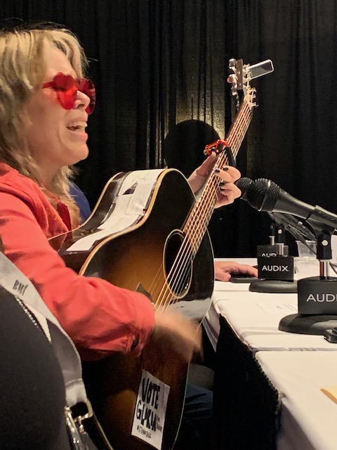 Members of the Woody Guthrie Teaching Collective headed to Nashville in September to present at the AMERICANAFEST conference. The Collective hosted a roundtable on the legacy of Woody and his influence on the music of Jimmy LaFave. Jaimee Harris sang “Worn Out American Dream.”