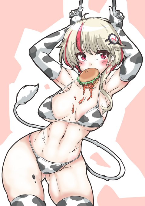 今日はふぁんてぃあぷらんから牛柄ビキニユニチャンです 