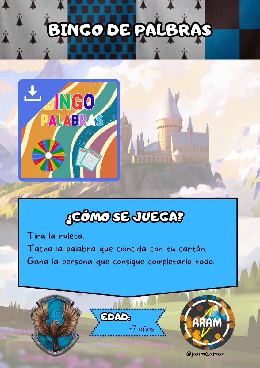 BINGO DE PALABRAS 🔄
Autor: @LeagueOfARAM
Enlace: drive.google.com/file/d/1QPBNgI…