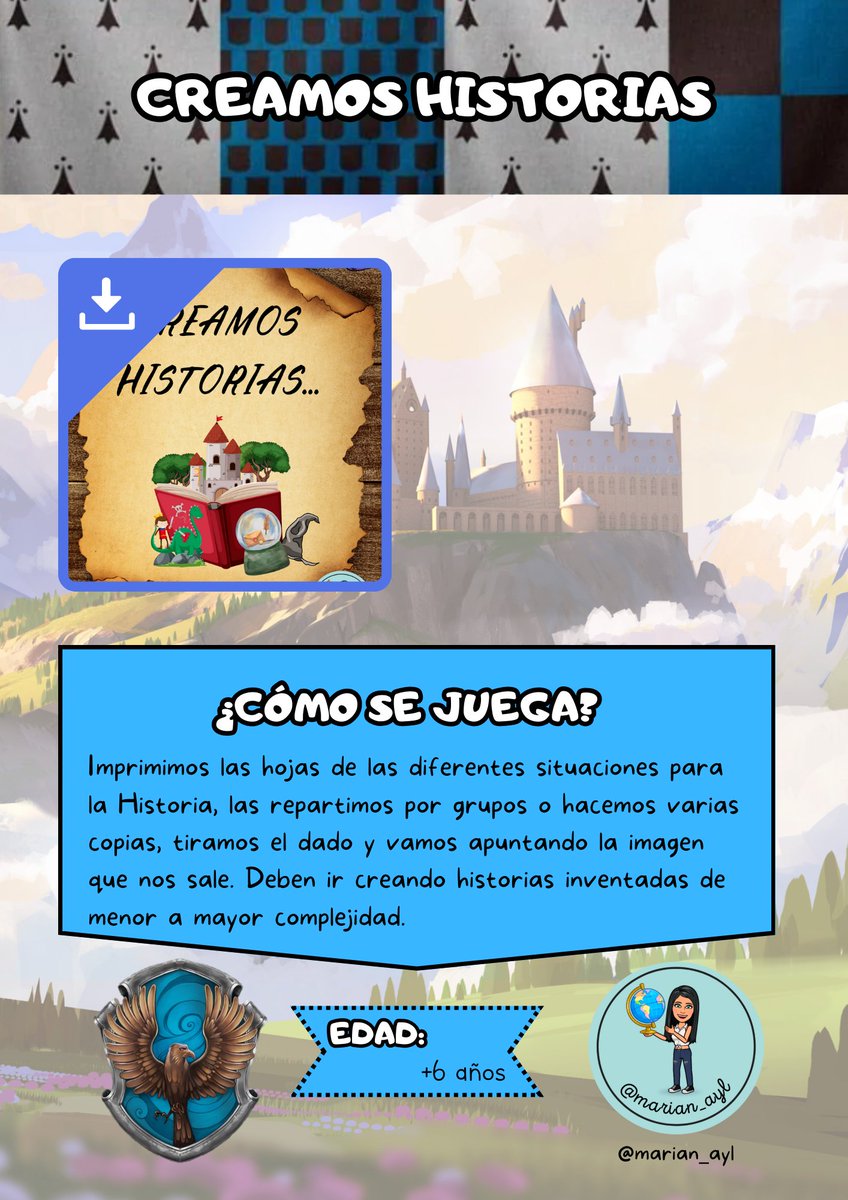 CREAMOS HISTORIAS 🎲
Autora: <a href="/mariagimar/">Marian</a>
Enlace: drive.google.com/file/d/1ts8oSq…