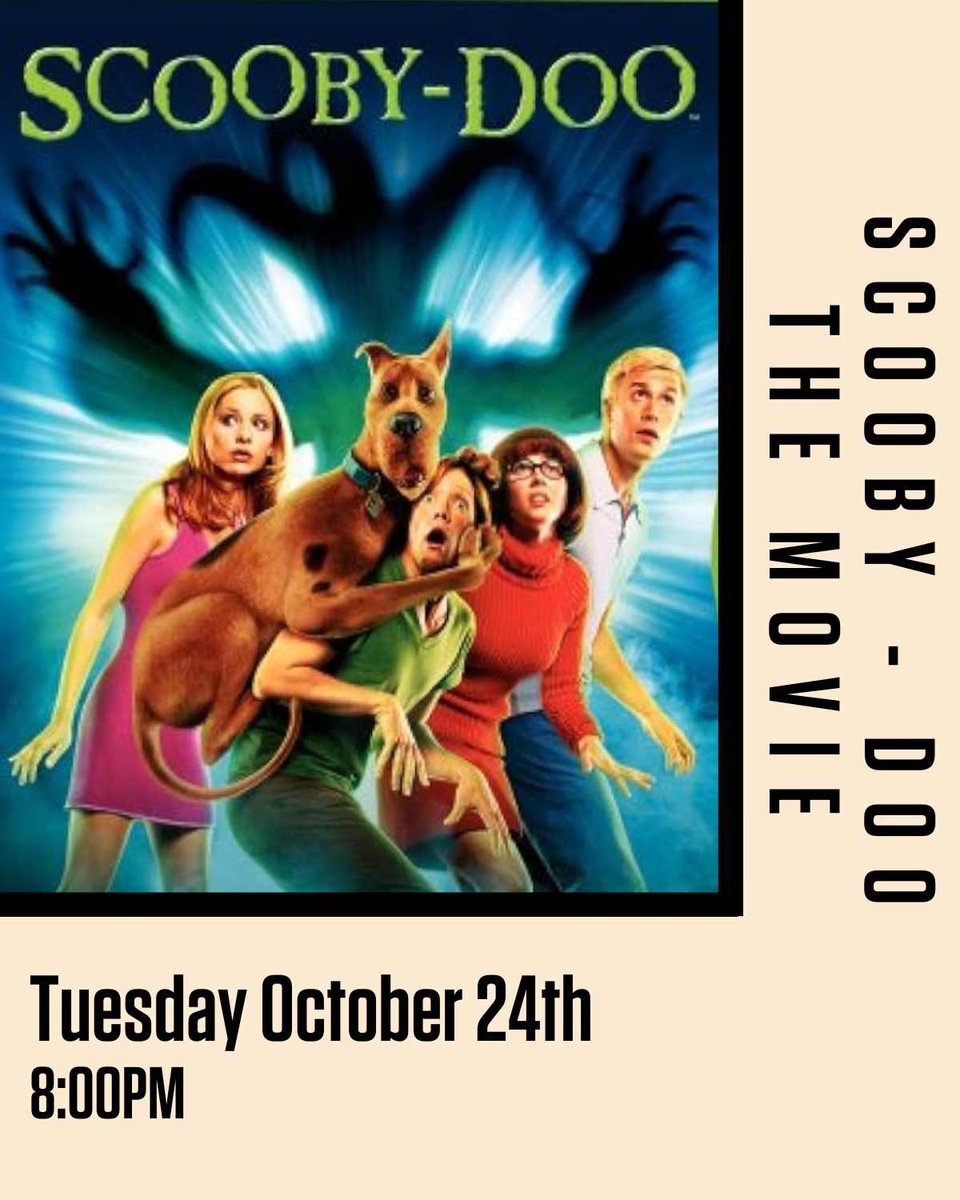 Jinkies!

Movie Night On The Patio is back this Tuesday, October 24th at 8PM. This week we're bringing in everyone's favourite talking dog with Scooby Doo The Movie.

We're patio people no matter what the weather so grab some blankets and catch the movie with us.