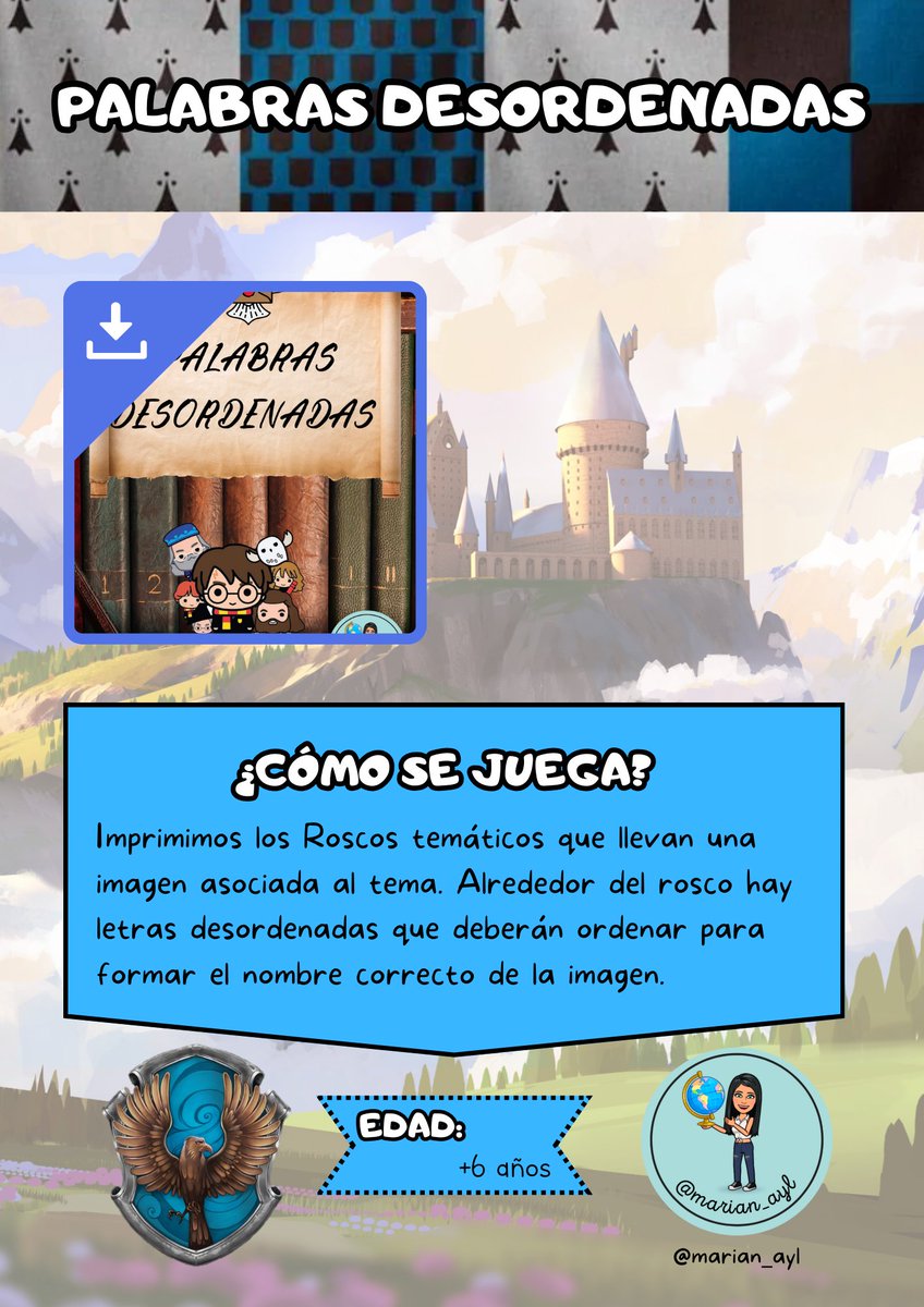 PALABRAS DESORDENADAS 🤪
Autora: <a href="/mariagimar/">Marian</a> 
Enlace: drive.google.com/file/d/1PJmolt…