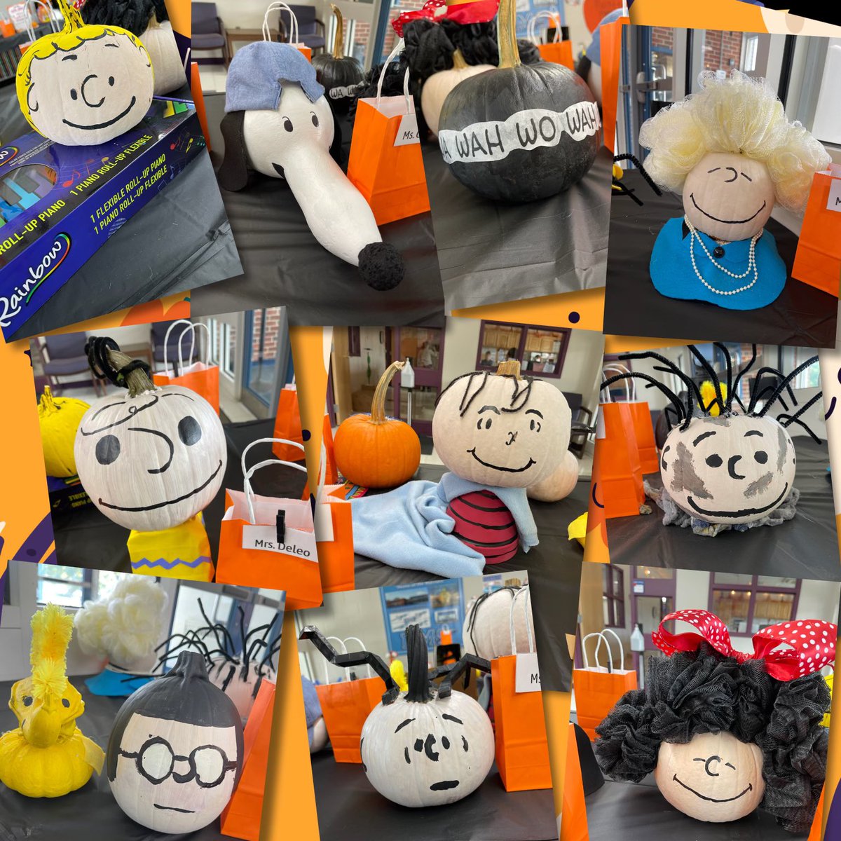 It’s that time of year! Students, raffle tickets on sale this week 5 for $1! Take a chance to win one of these fun pumpkins created by our talented HMS staff! Proceeds go to our ELD program! 🎃 <a href="/HMS_JDowning/">Jess Downing</a>