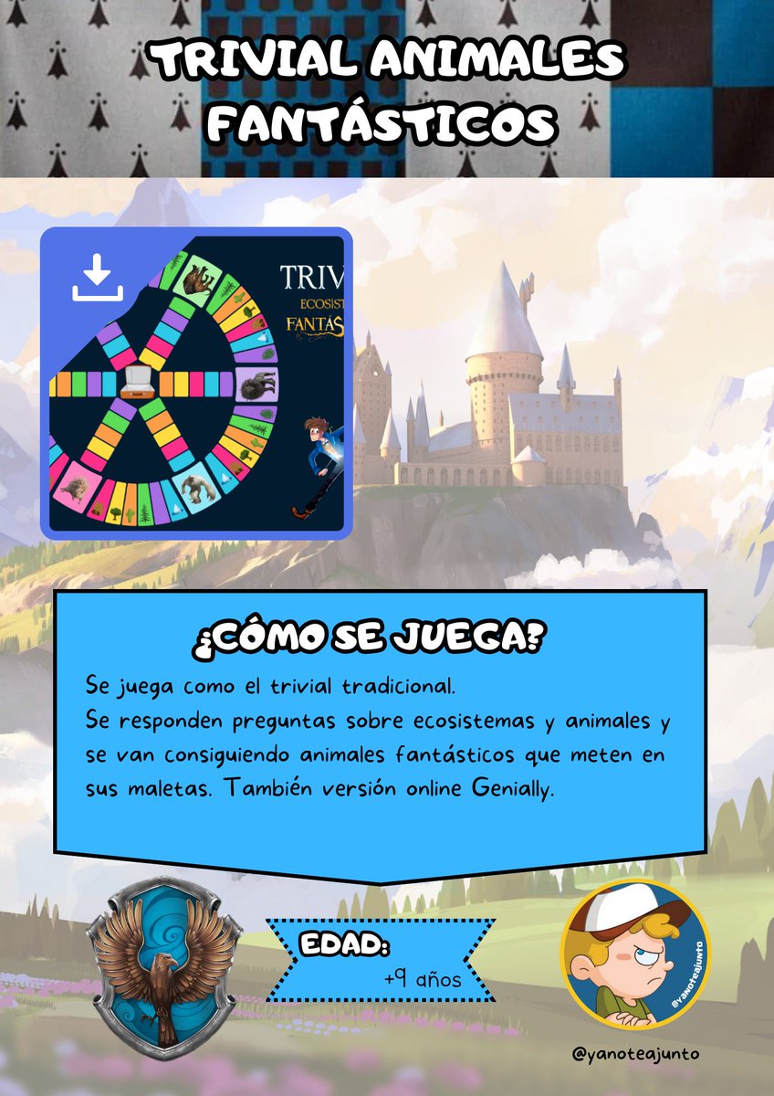 TRIVIAL: ANIMALES FANTÁSTICOS 🐉
Autor: <a href="/Yanoteajunt0/">Yanoteajunto</a> 
Enlace: canva.com/design/DAE1TGA…