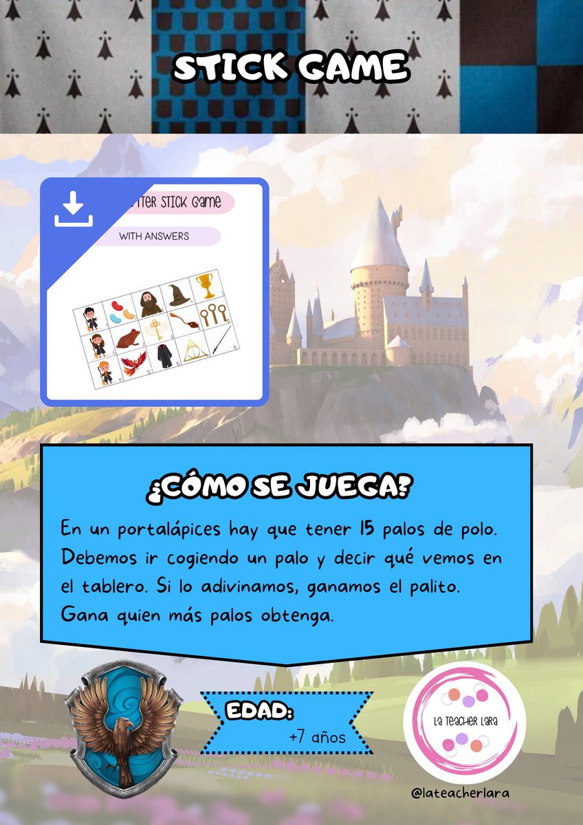 STICK GAME 🥢
Autora: La Teacher Lara
Enlace: drive.google.com/file/d/1Jfka_r…