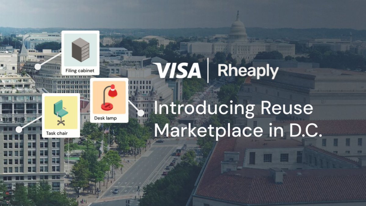 🌟We have exciting news for D.C. Businesses! @Visa and Rheaply are launching a free #ReuseMarketplace in the D.C. area, open to all businesses and nonprofits. Give your unused items a new life while benefiting fellow businesses and the planet: buff.ly/3M8NITJ