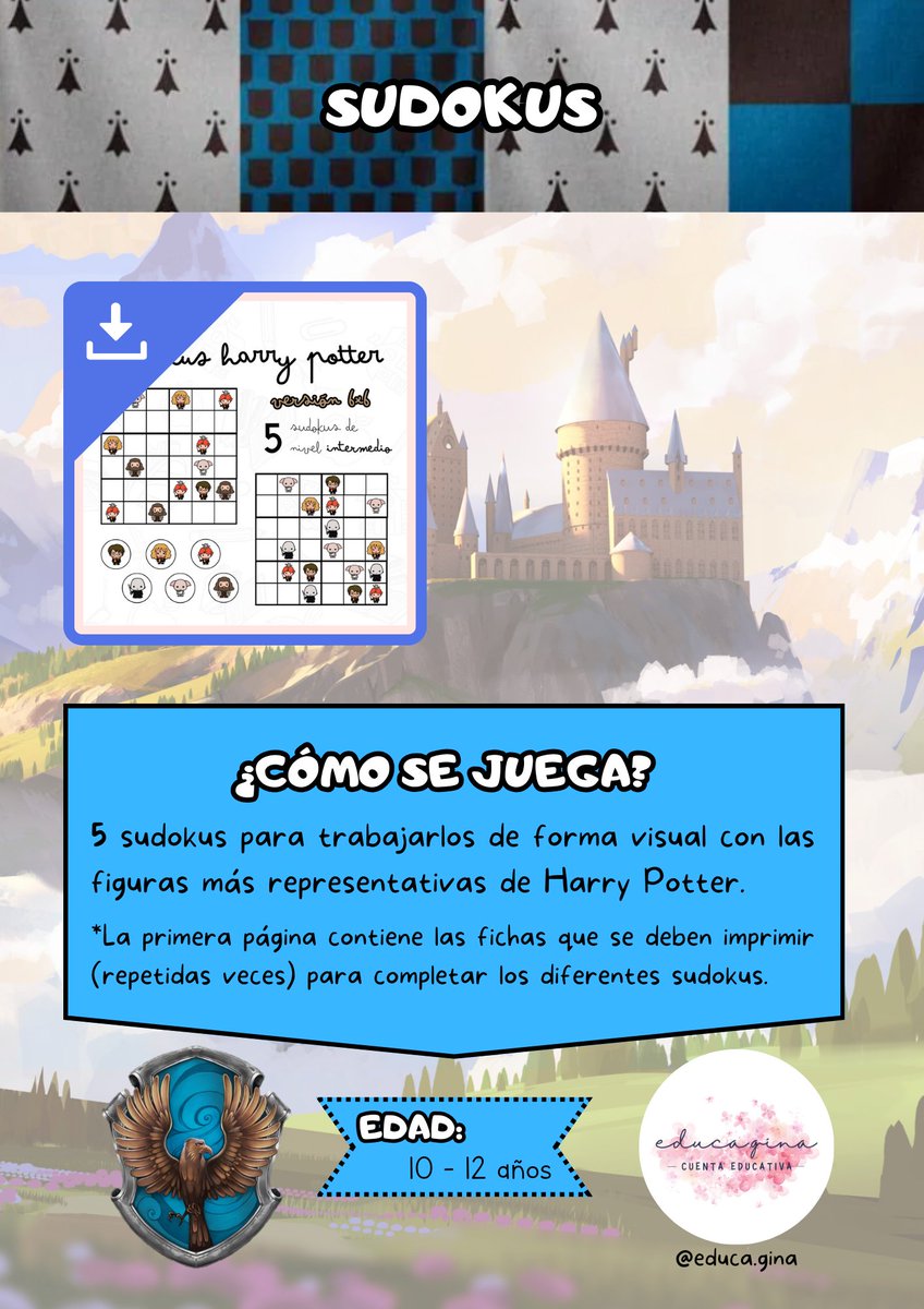 SUDOKUS 🔢
Autora: educagina
Enlace: drive.google.com/file/d/1jxRw6X…