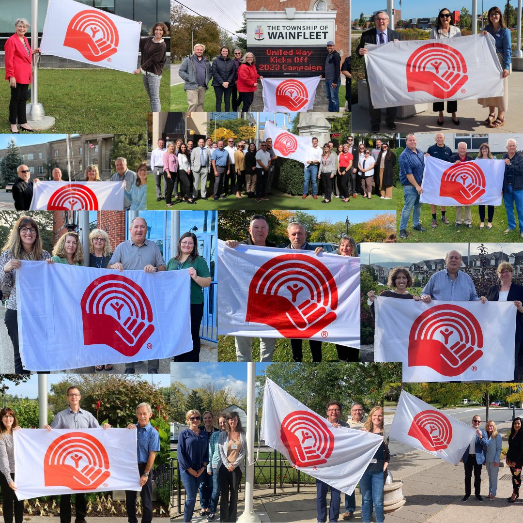 UWNiagara's tweet image. A special thanks to each of the local municipalities that raised the United Way Niagara flag this campaign! We&apos;re grateful for the continued support of local government as we share the common goal of turning local barriers into opportunities. #LocalGiving #LocalImpact