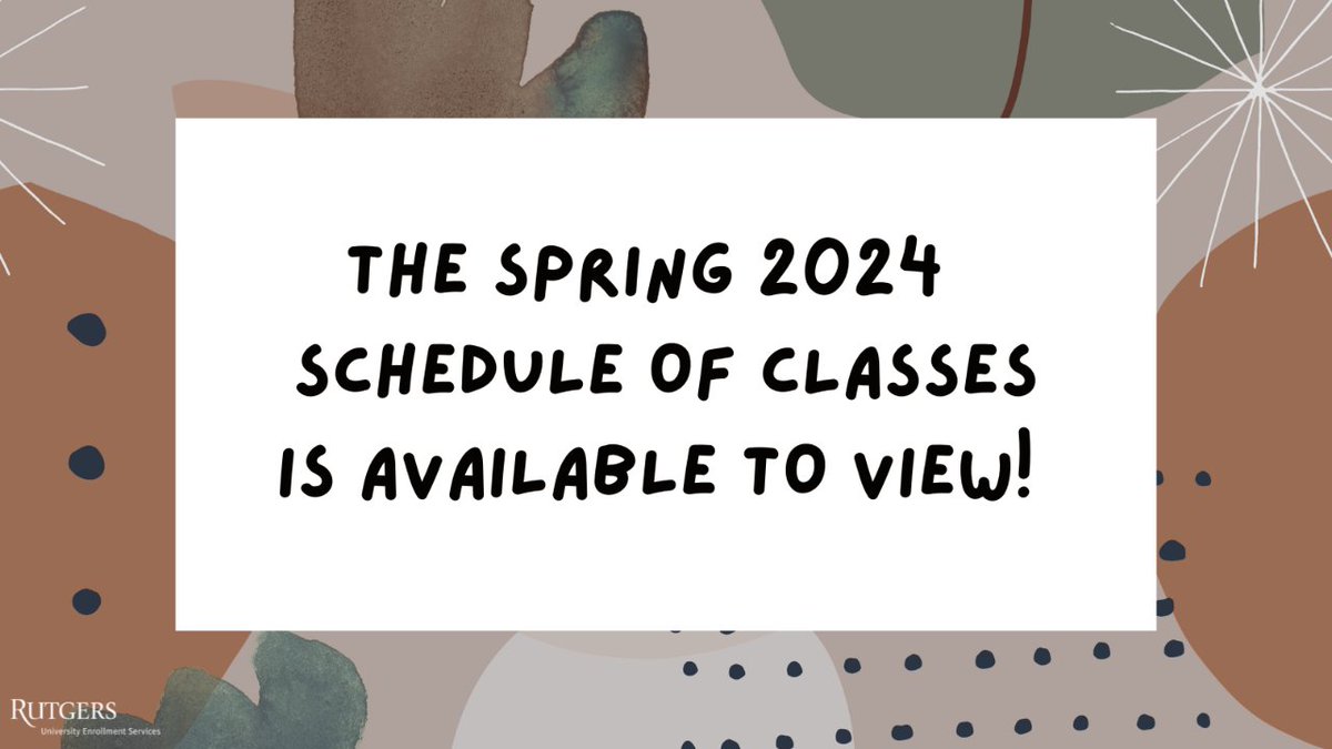 Rutgers Spring 2024 Schedule Of Classes Abbye Annissa