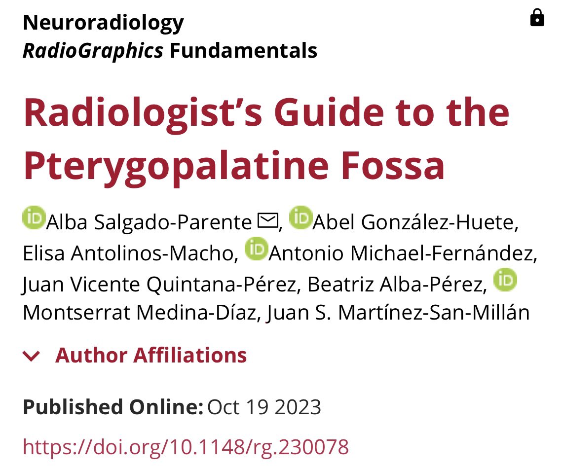 albasalpar's tweet photo. JUST RELEASED! 📚 Incredibly honored to present our latest publication in @Radiographics, exploring the Pterygopalatine Fossa and perineural spread. Check it out! 

➡️https://t.co/ZNydndp4V3

@RadG_Editor @ASHNRSociety @TheASNR @ESNRad @cookyscan1 #radres #neuroradiology #RSNA https://t.co/varFoM6pHp