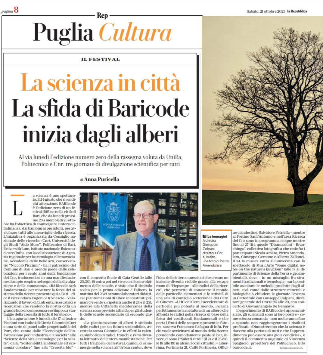 IC_CNR's tweet photo. #Baricode è iniziato! Ne ha parlato @repubblica https://t.co/IauXHiOa2D