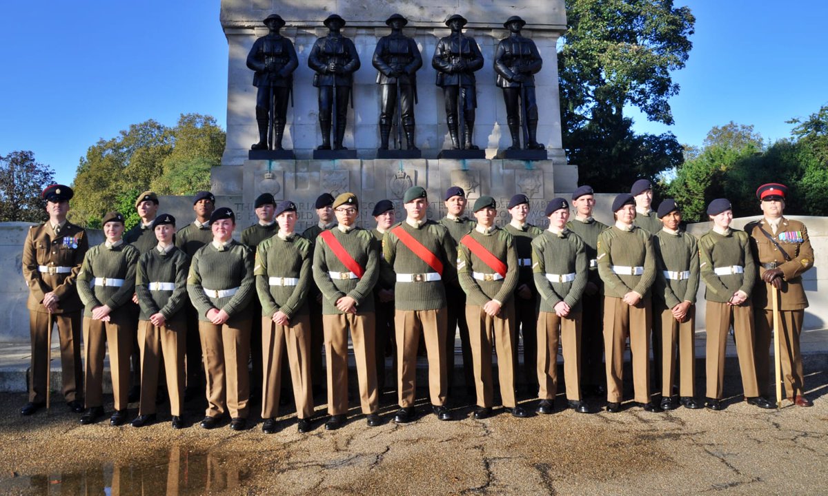 Cadets from Essex Army Cadet Force, ready for the Trafalgar Day Parade.