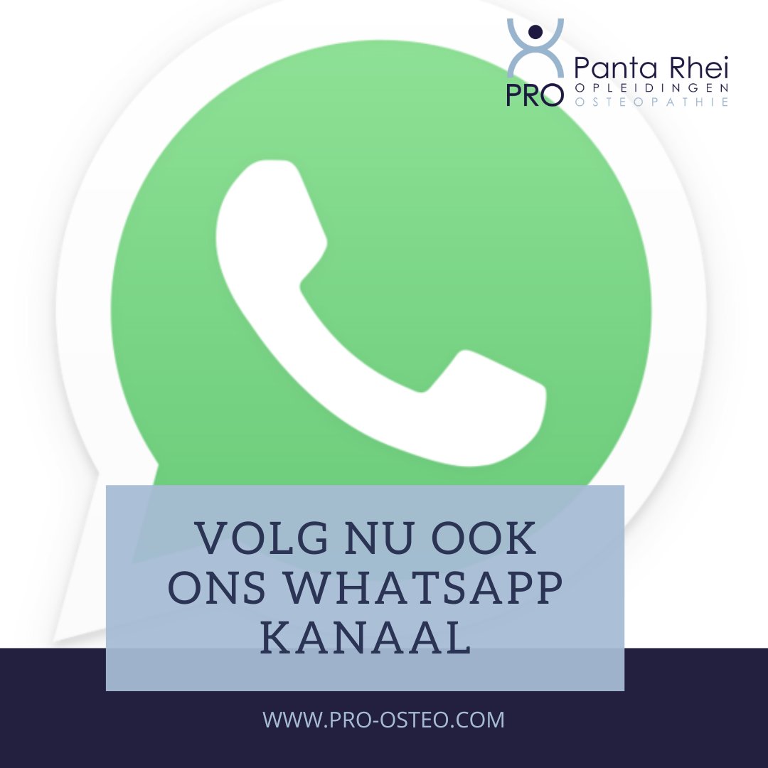 PantaRheiOSTEO's tweet photo. 💡 Volg ons nu ook via ons 📲 whatsapp kanaal! Ontvang als eerste updates en informatie over onze cursussen! Zo bent u als eerste op de hoogte! 

Zie de link in Bio of klik hier: https://t.co/sfsbQs1fQO https://t.co/NxPrXCteDE
