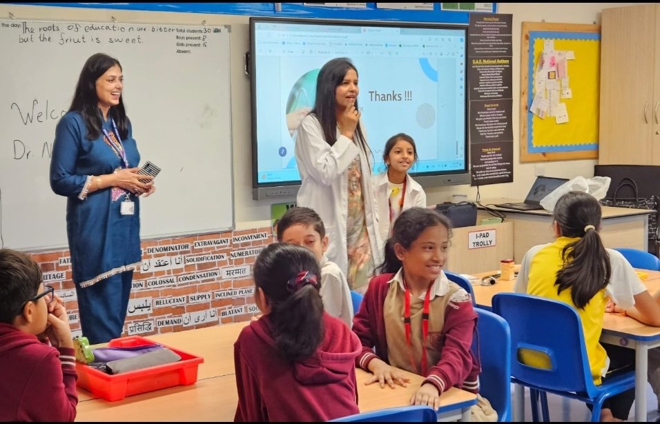 Gratitude to Dr. Nida Shaheen on behalf of 4C for the inspiring session on career day at NMS. #CareerDay2023 @Fatima_Martin @ShettySampoorna @nmsprimary