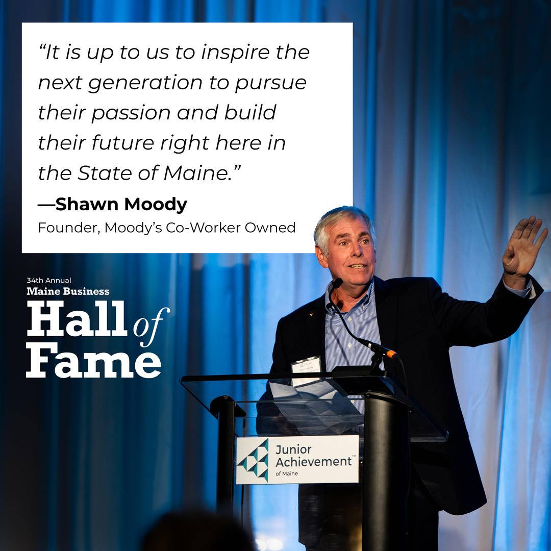 A special thank you to our guest speaker and 2016 Hall of Fame Laureate, Shawn Moody! Shawn has been a dedicated volunteer in classrooms across Maine, and we applaud him for the impact he has had on our future workforce. Watch the full evening here: youtu.be/PXviaqnHI5E