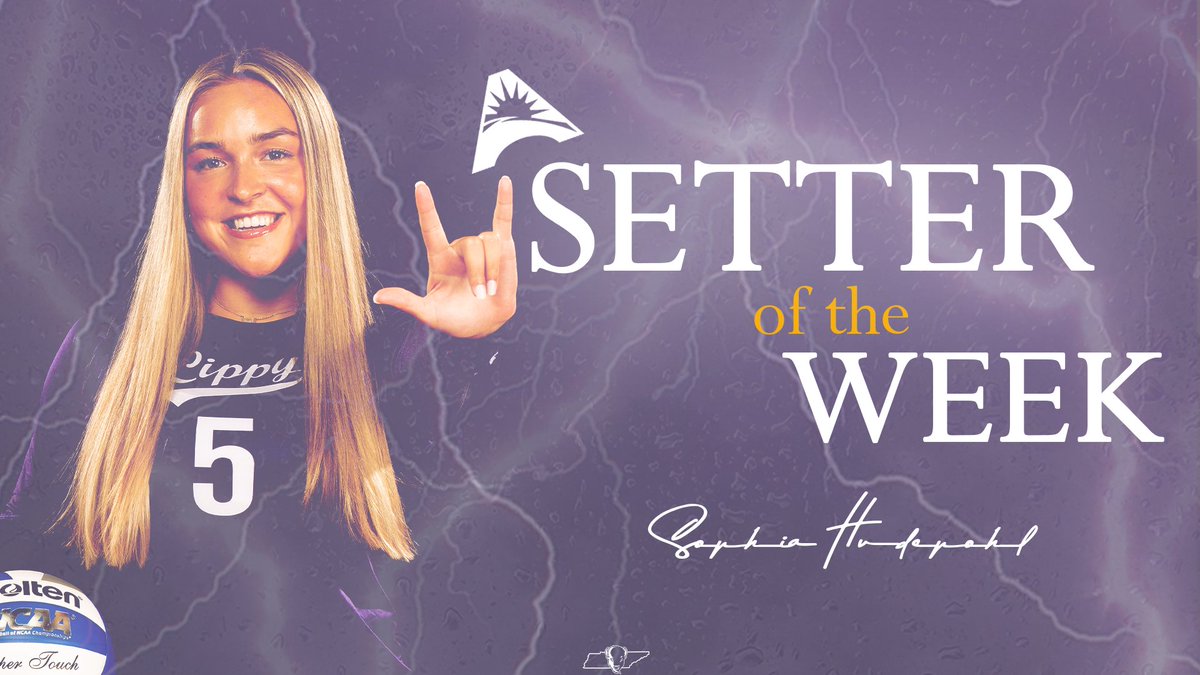 4⃣th <a href="/ASUNSports/">Atlantic Sun Conference</a> Setter of the Week this season for <a href="/sophiahudepohl/">Sophia Hudepohl</a>

#IntoTheStorm ⛈️| #HornsUp 🤘