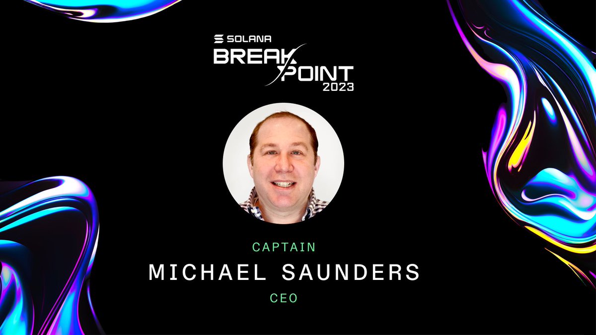 saunders3000's tweet photo. Excited to announce that I’m speaking at Solana Breakpoint 2023 about Disrupting Marketplaces on Oct 31. 🎉

Hope to see you in Amsterdam!

#Breakpoint2023 @captaintechlabs @xpticket